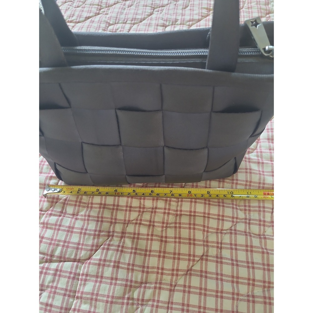 Harveys The Original Seat belt woven Bag dbl. handles Zip top closure gray artsy - Picture 9 of 12